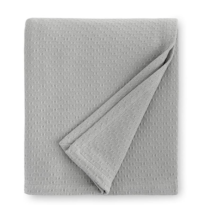 Corino Blanket 100% cotton, textural weave design, 1-inch turn hem, made in Portugal