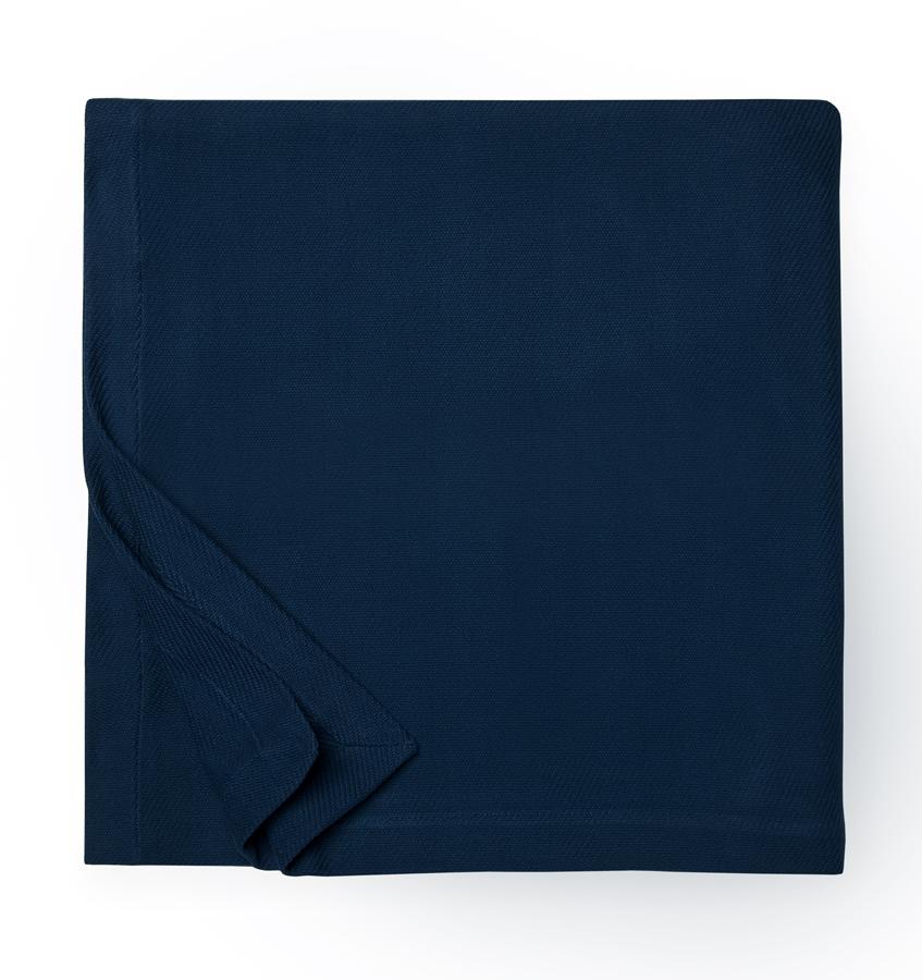 Allegra Blanket 100% cotton, textural weave design, 2-inch turn hem, made in Portugal