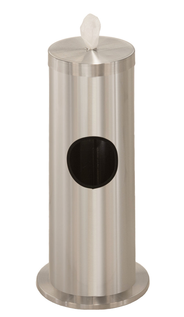 Antibacterial Wipe Dispenser and Waste Reciptacles with Liner 13.5" x 29" 19 lbs,