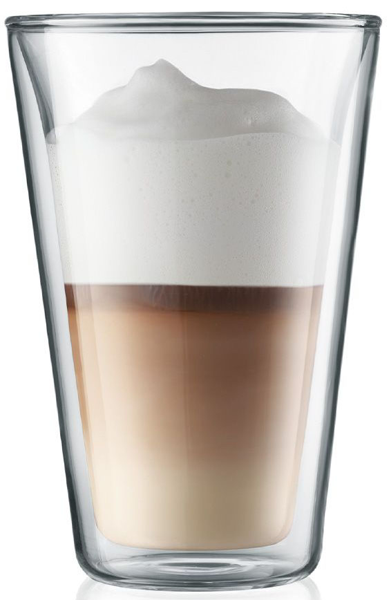 Canteen 6 pcs glass, double wall, large, 0.4 l, 13.5 oz,
Transparent