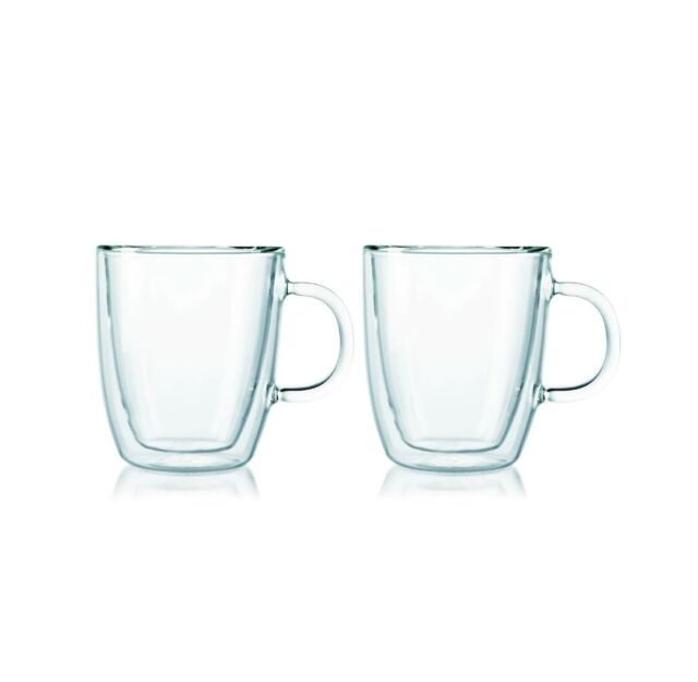 Bistro 2 pcs mug, double wall, 0.3 l, 10 oz, Transparent