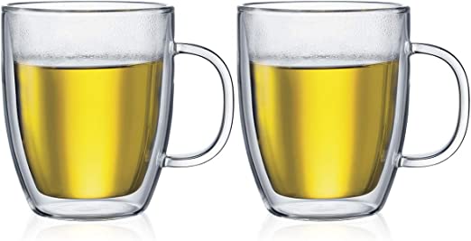 Bistro 2 pcs jumbo mug, double wall, 0.45 l, 15 oz,
Transparent