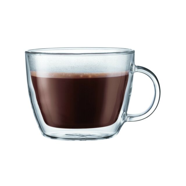 Bistro 2 pcs café latte cup, double wall, 0.45 l, 15 oz,
Transparent