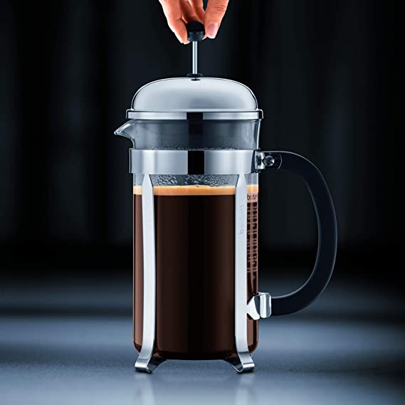Java French press coffee maker, 8 cup, 1.0 l, 34 oz,
Black