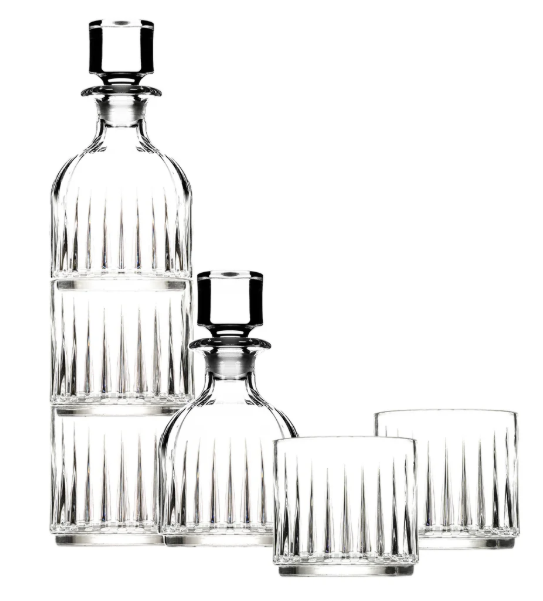 Legend Stack 3pc Whisky Decanter & Tumblers