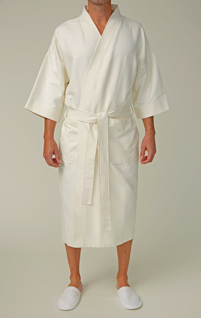 Basic Chamois Microfiber Kimono Bathrobe