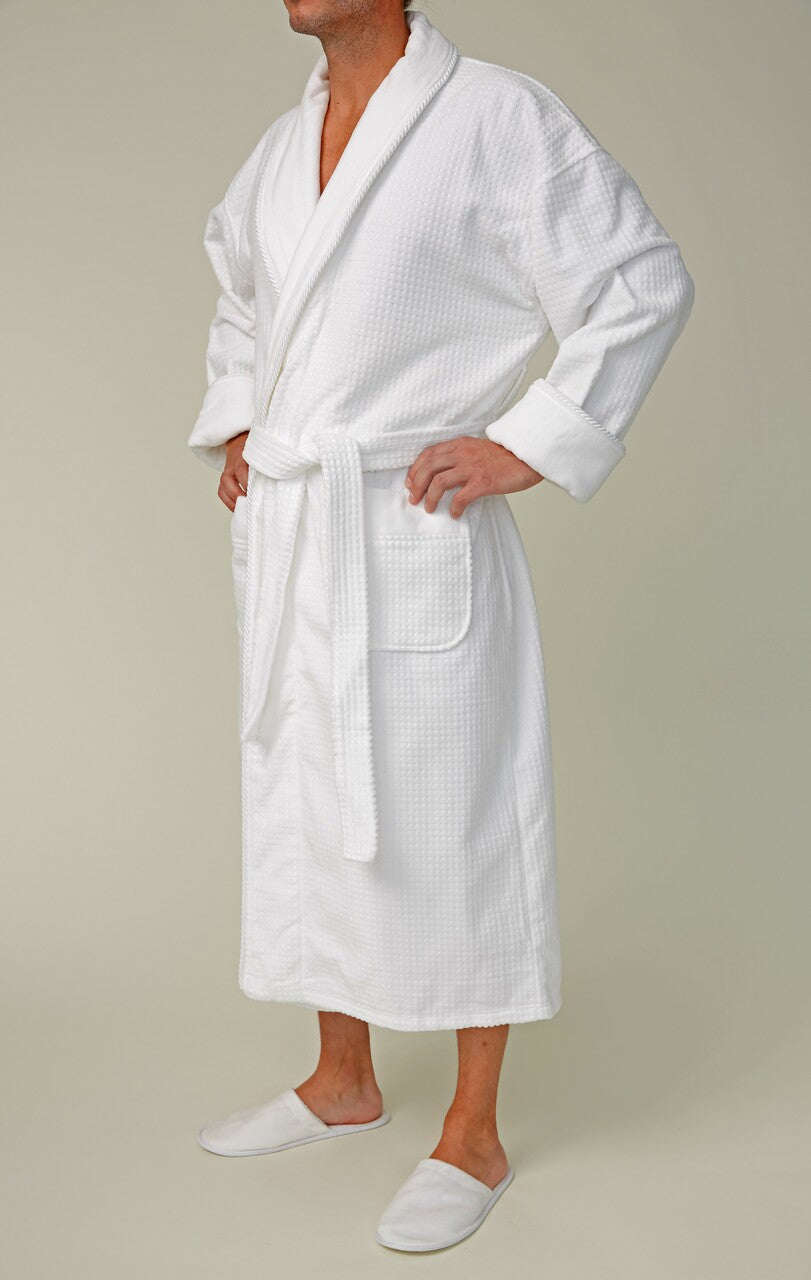 Premium High Low Square Terry Shawl Bathrobe