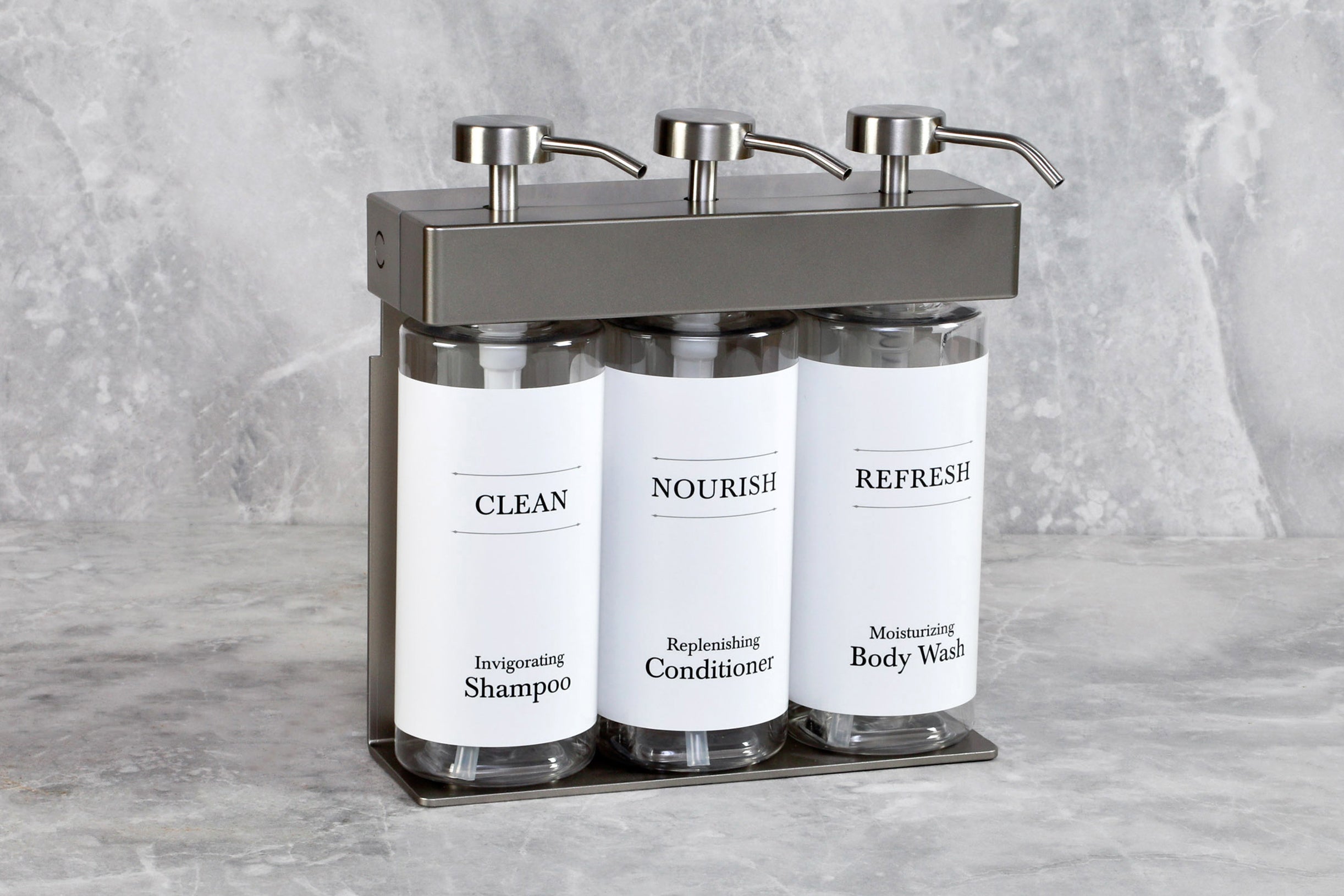 SOLera Satin Silver w Oval Bottles