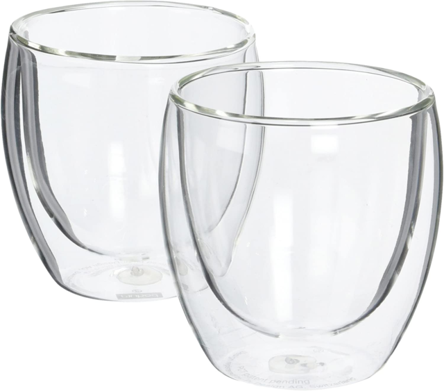 Pavina 2 pcs glass, double wall, small, 0.25 l, 8 oz, USA,
Transparent