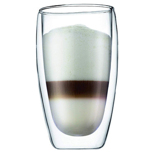 Pavina 2 pcs glass, double wall, large, 0.45 l, 15 oz, USA,
Transparent