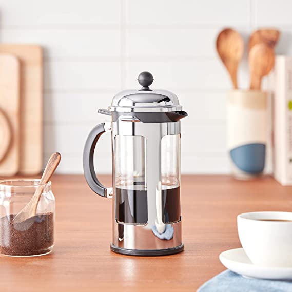 Chambord French Press Coffee Maker, 8 cup, 1.0 l, 34 oz,
stainless steel, Shiny