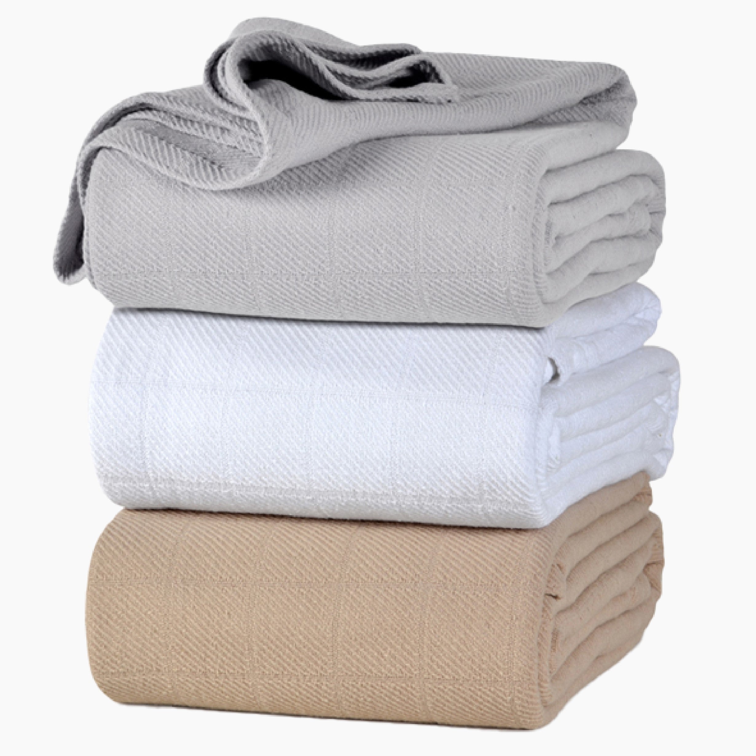 Allsoft 100% Cotton Blanket, Twill Weave, Medium Weight