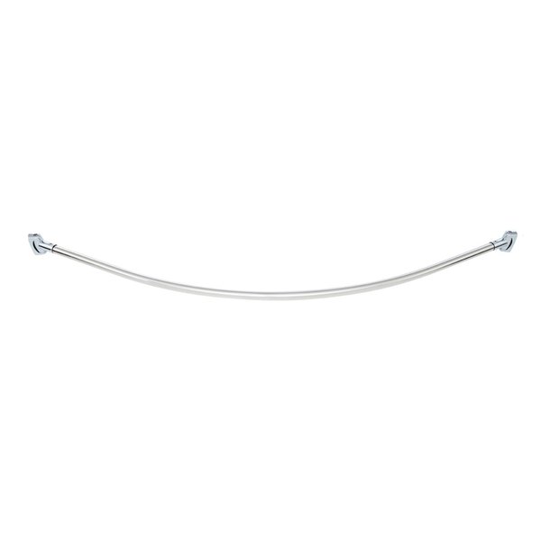 The Crescent® Curved 5' Adjustable Mounted Shower Rod, Bright