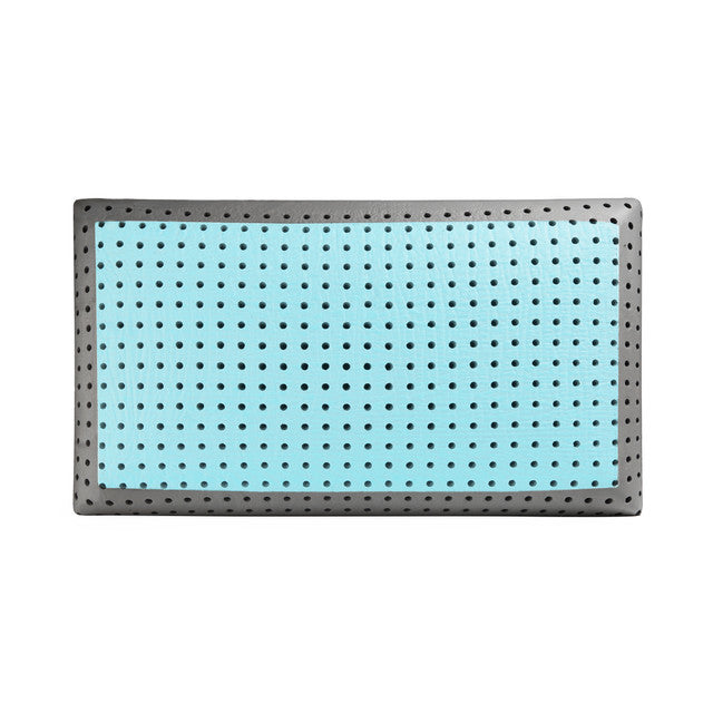 Cooling Carbon-Infused Memory Foam Pillow, 6" Loft, Gray/Blue