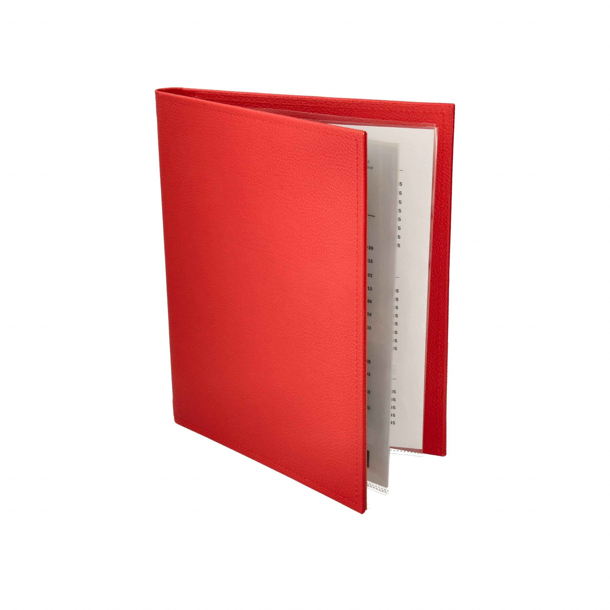Premium Menu Cover, 8.5"x11" Paper (10 views), Faux Leather