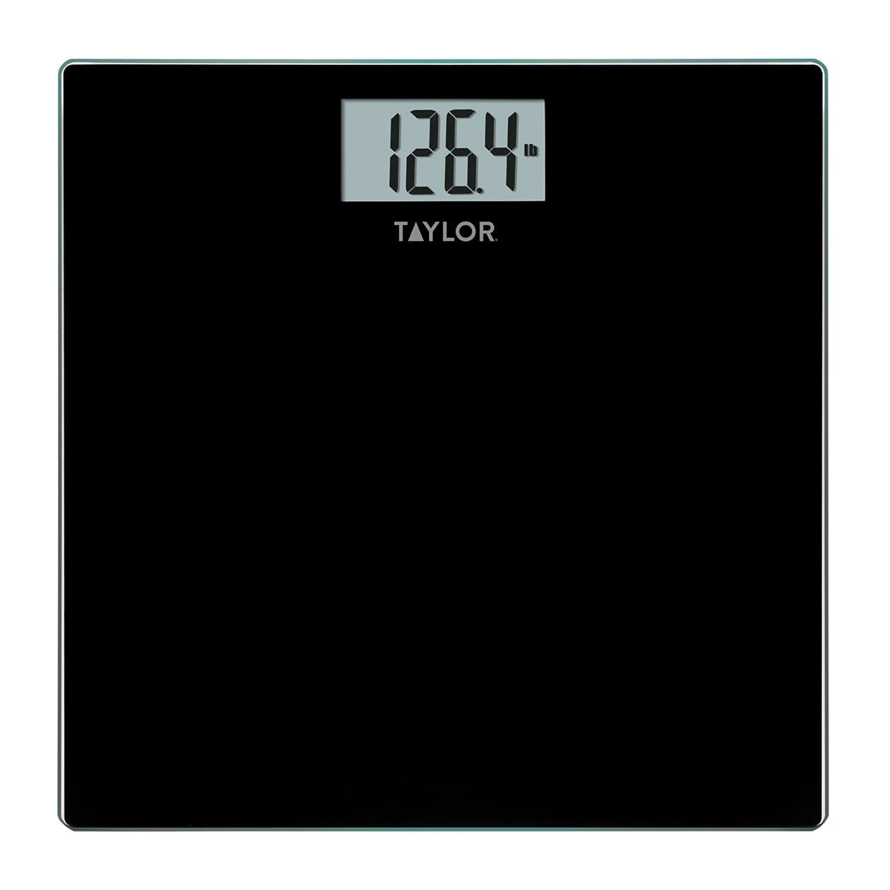 Digital Glass Bathroom Scale with Black Finish