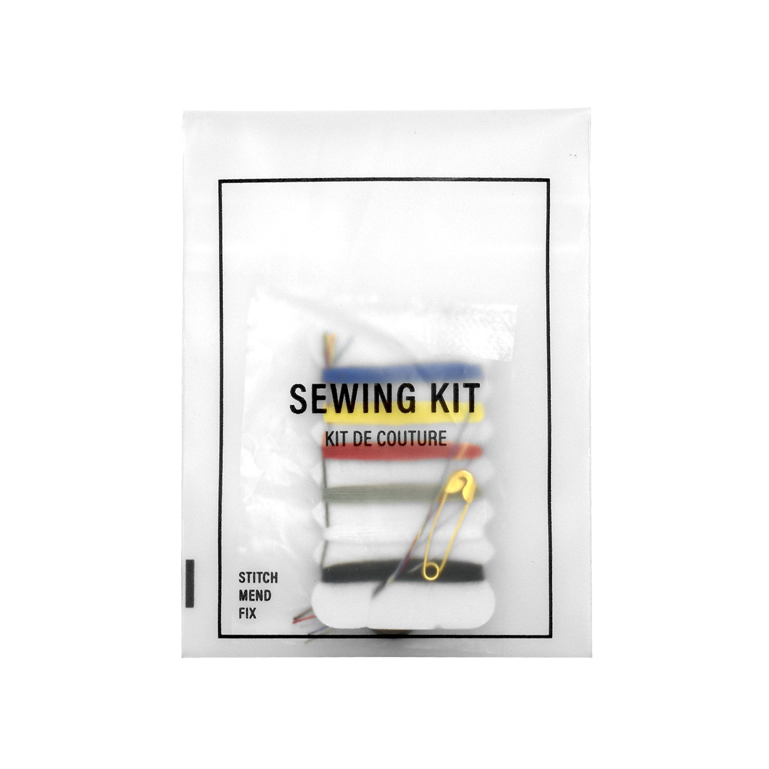 Generic Sewing Kit - standard sewing kit in
frosted soft sachet with black print