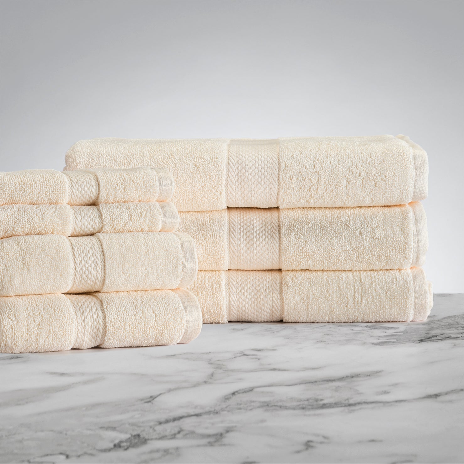 Grand Patrician 100% 3-Ply Ringspun Combed Cotton, Classic Dobby, Ecru