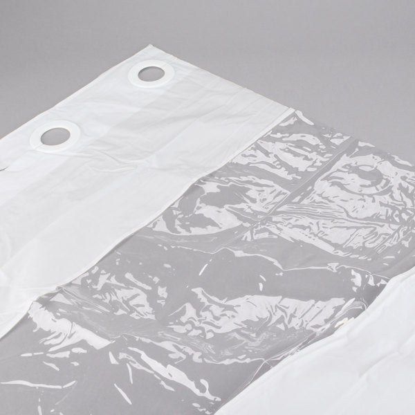 8 Gauge Vision 71"x74" Hookless® Shower Curtains, White