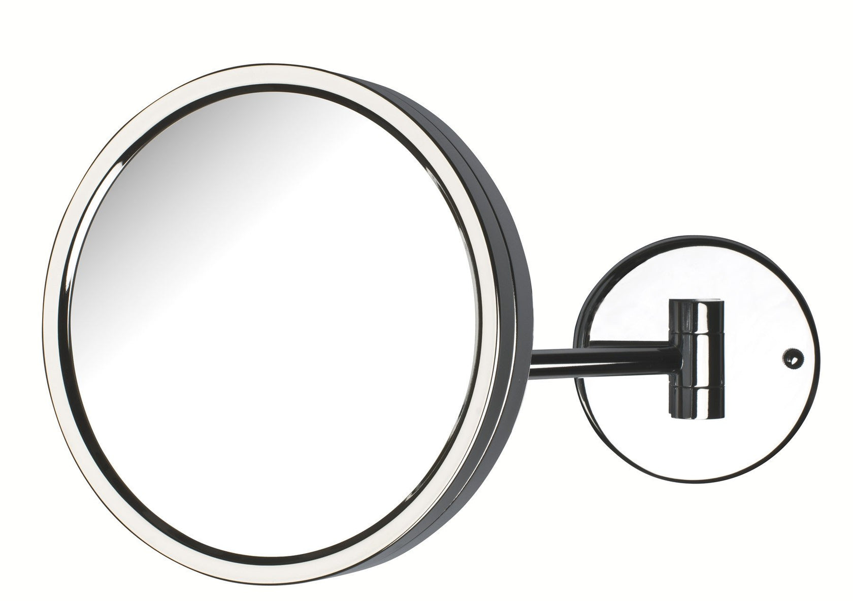 8.5", 5X Wall Mount Mirror, Single Arm, Chrome