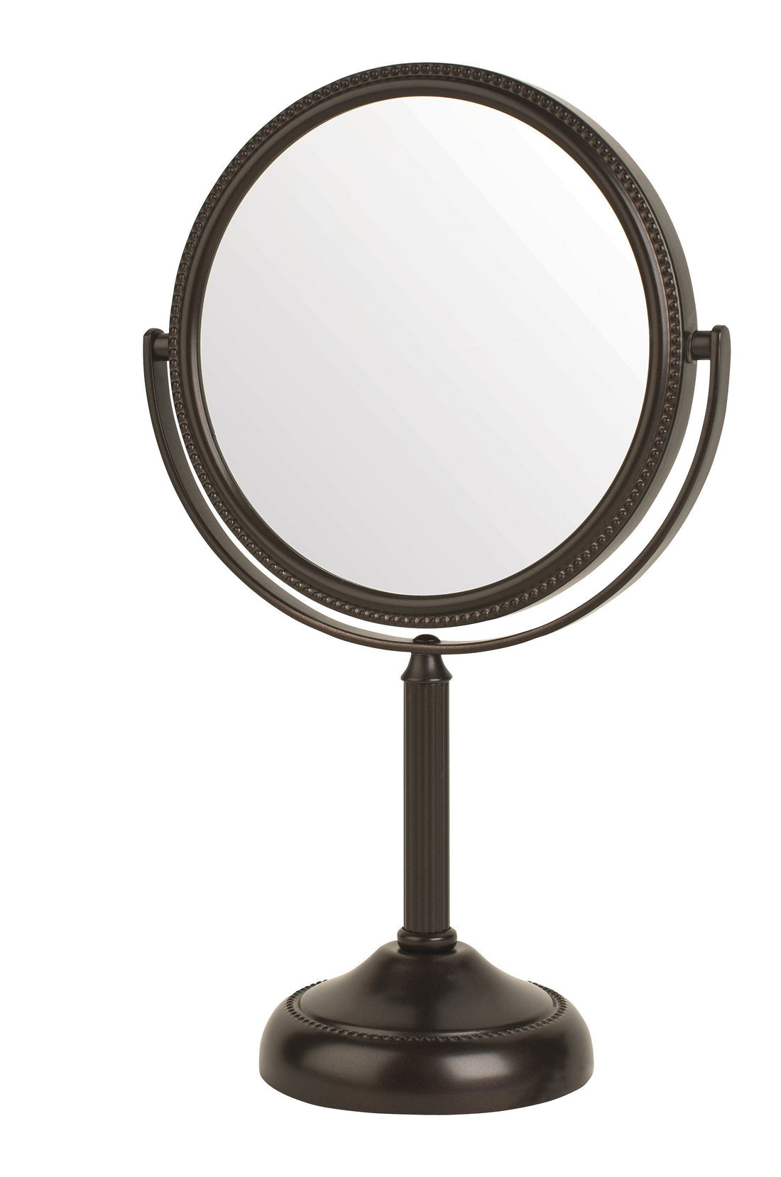 6", 10X-1X Table Top Mirror, Bronze, Height 11"
