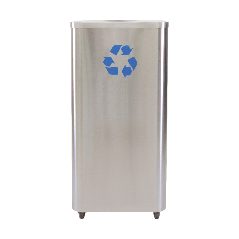 Liquids Disposal Companion Recycling Receptacle, 24 gal, Stainless Steel with Casters
