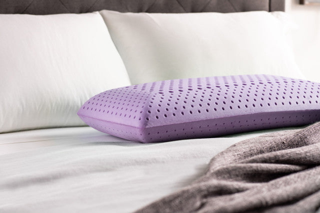 Lavender Aromatherapy Memory Foam Pillow, 6" Loft, Purple