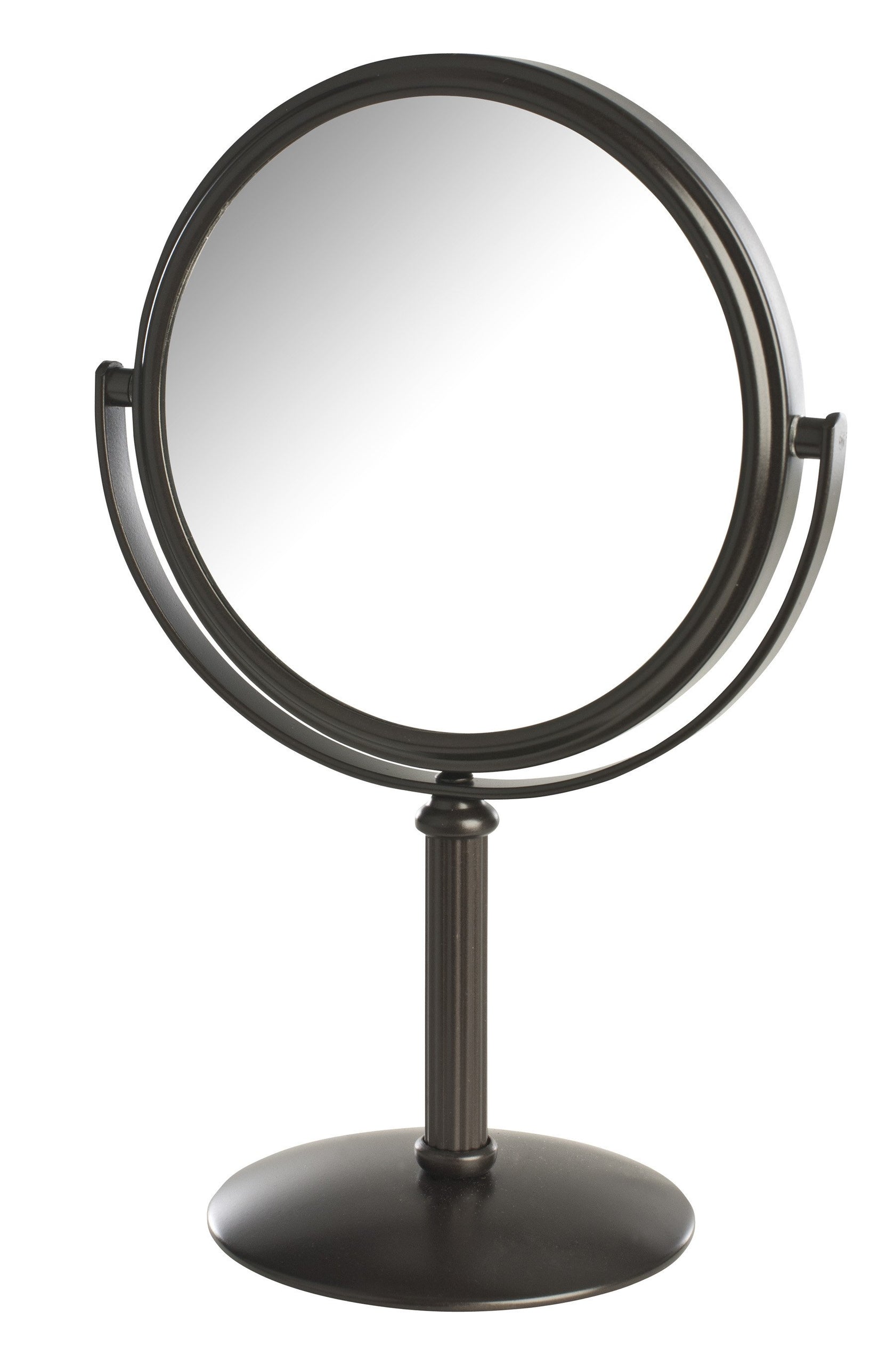 5.5" 5X-1X Table Top Mirror, Height 9.75", Bronze