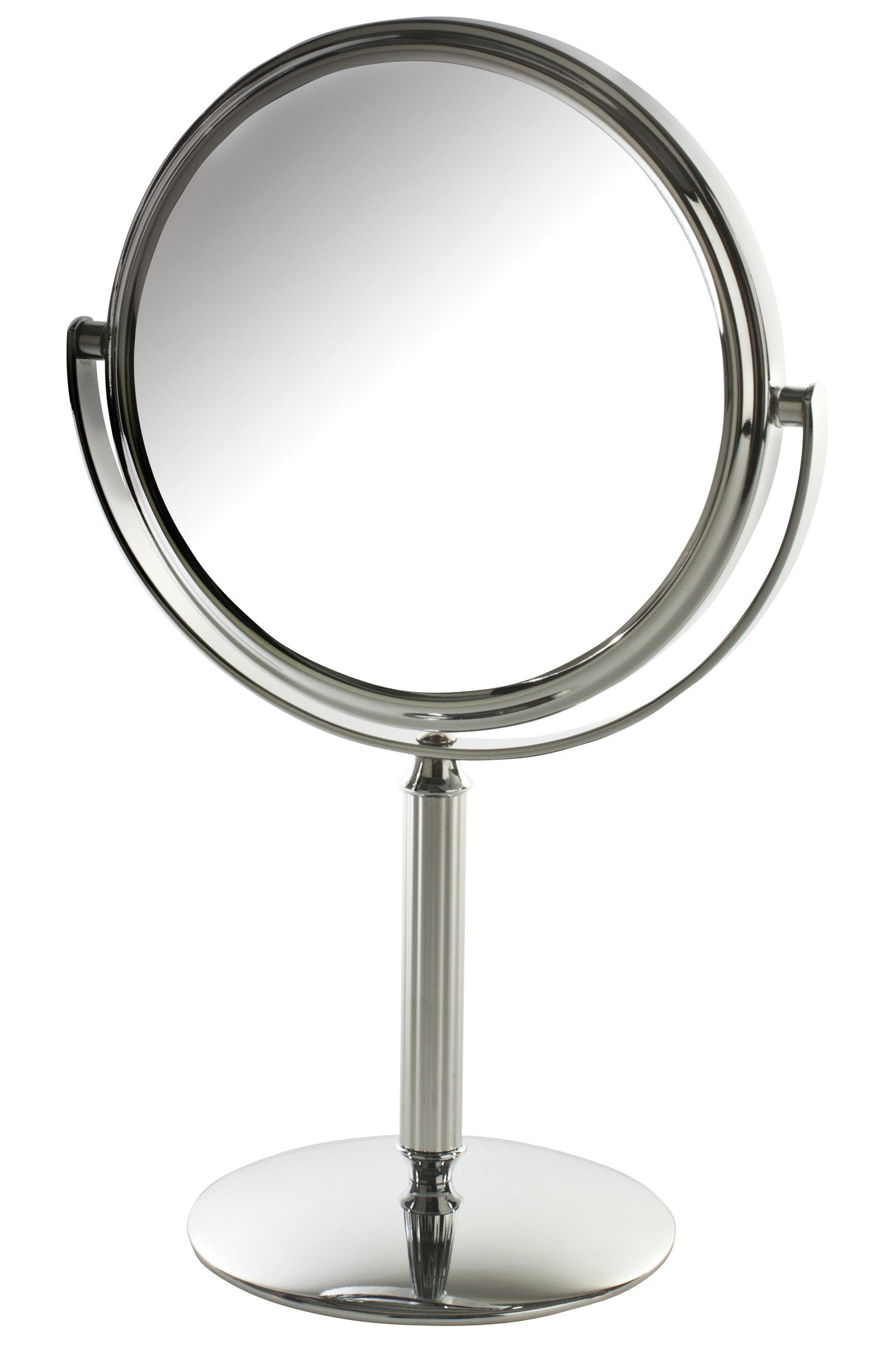 5.5" 5X-1X Table Top Mirror, Height 9.75", Chrome