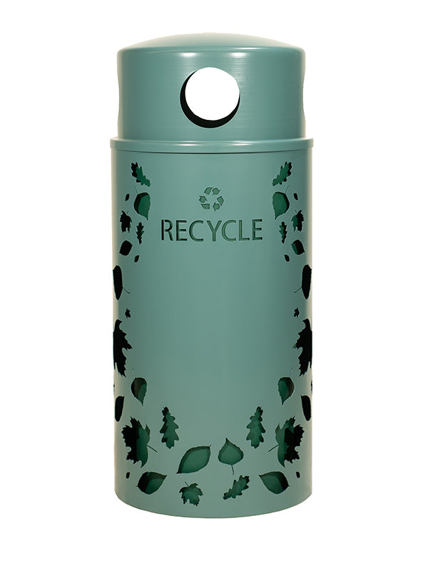 Nature Series Leaves Recycle Unit, Steel, 33 Gal. Malachite