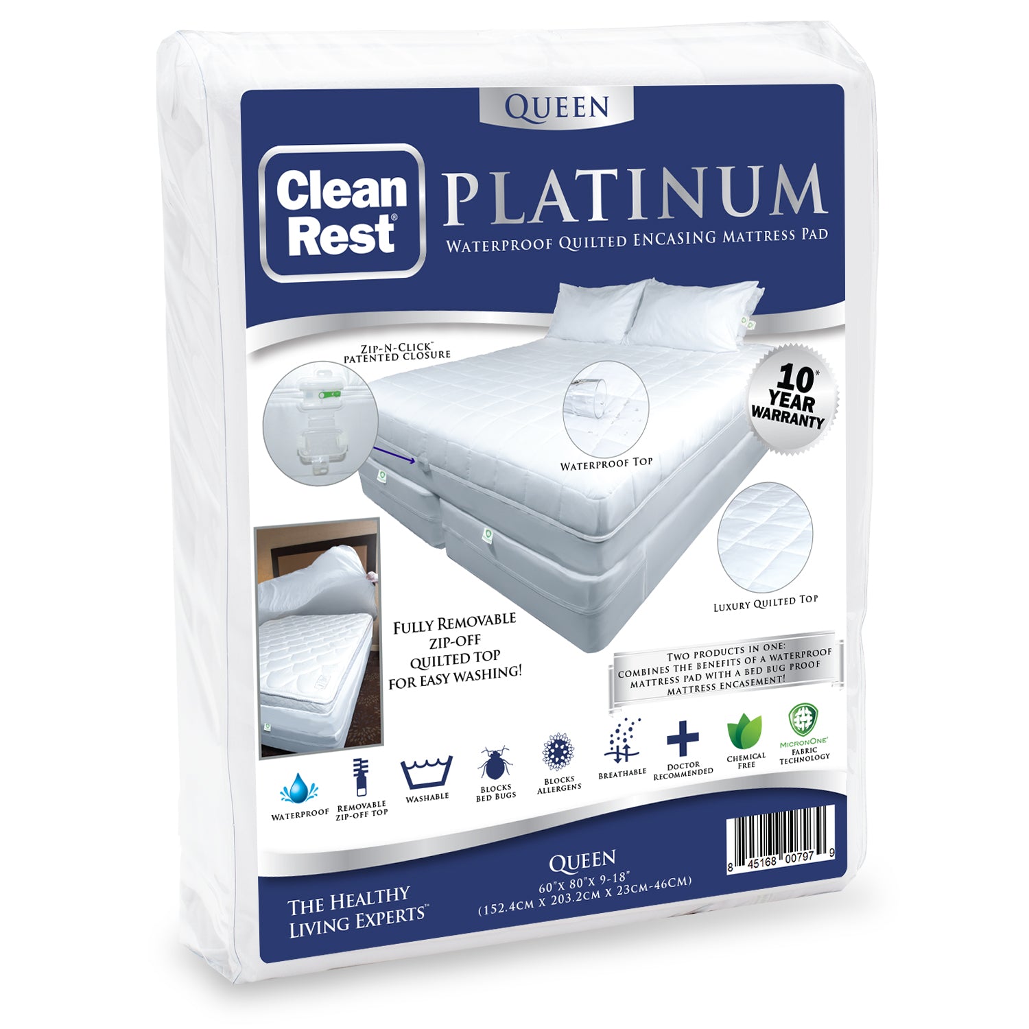 Platinum Waterproof Mattress Encasement with Mattress Pad