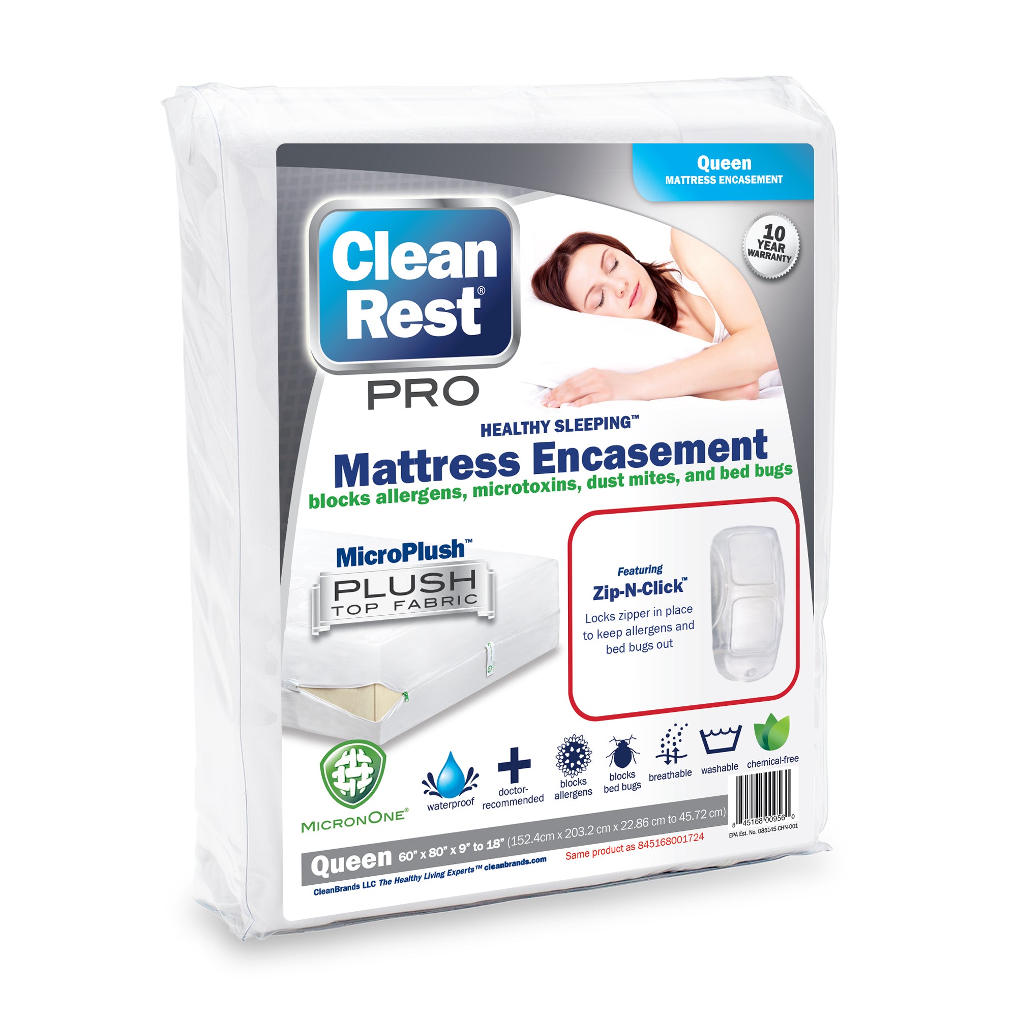CleanRest Pro Zippered Waterproof Mattress Encasement