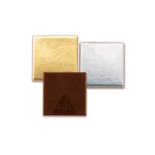 Deluxe Belgian chocolate thin 1.75", customizable wrapper, foil or sleeve