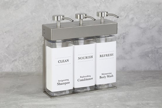 SOLera Satin Silver w Rectangular Bottles