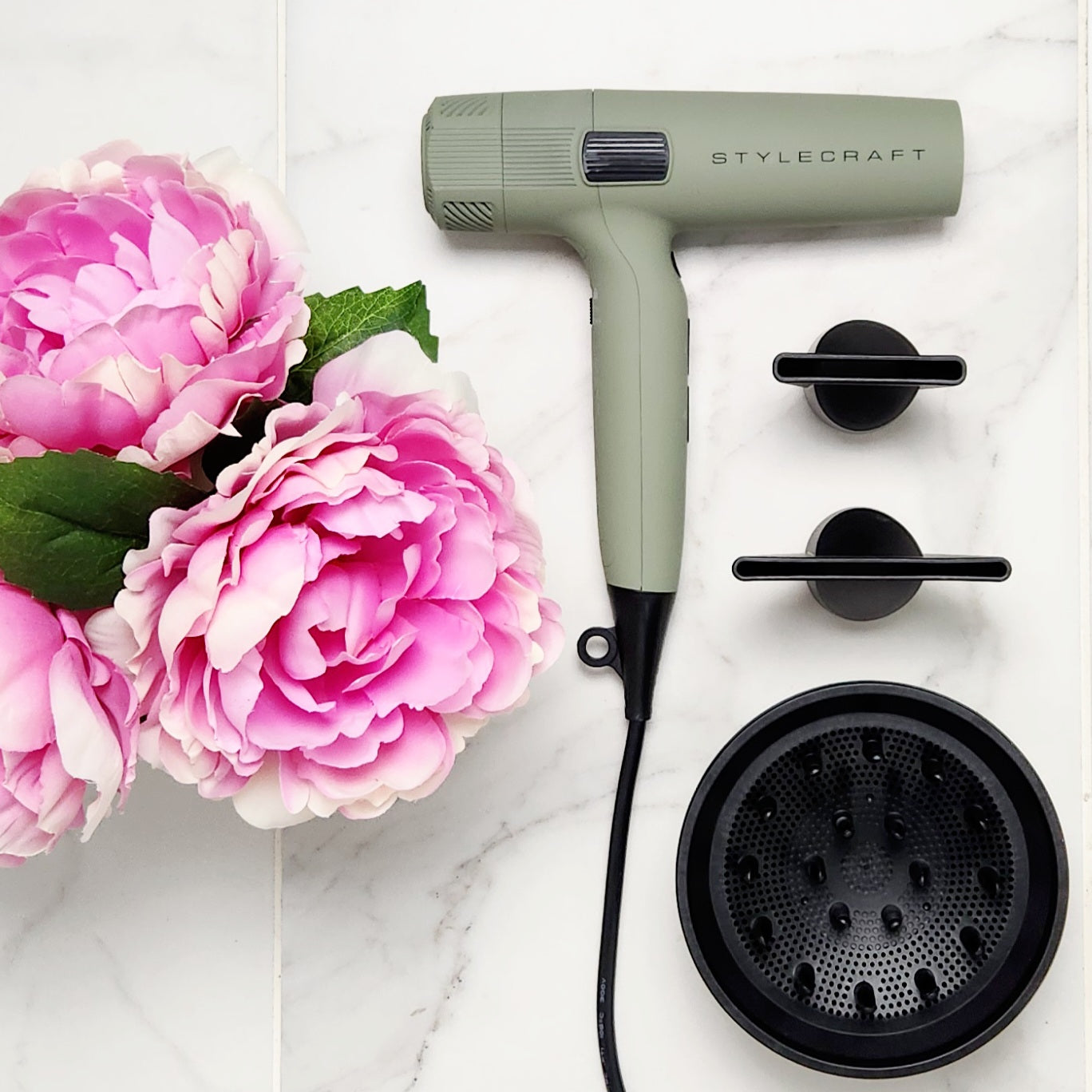 StyleCraft Sage Professional Lightweight Hair Dryer with Advanced Ion Technology, 1600 Watt