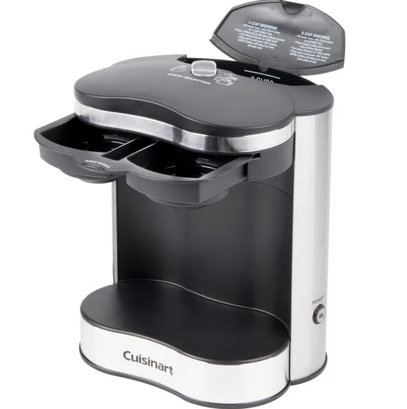 BRU2 Cuisinart® 2-Cup Coffee Maker, Black with Stainless