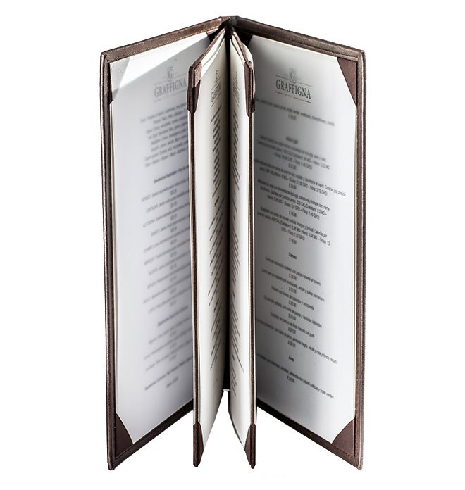Super-Premium Menu Cover, Faux Leather, Multiple Sizes