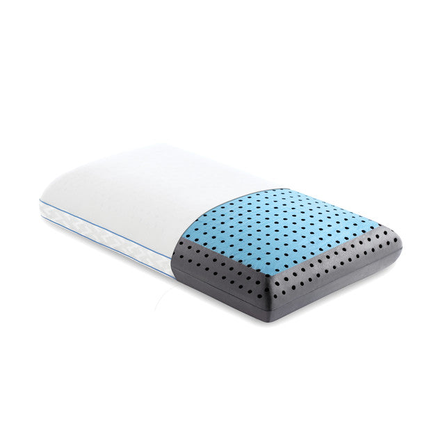 Cooling Gel Memory Foam Pillow, 6" Loft, Blue