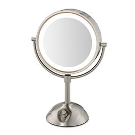 Conair® Two-Sided Lighted Vanity Mirror, Brushed Nickel