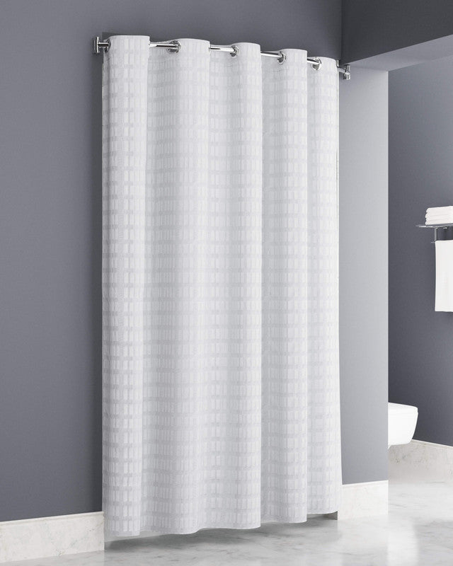 Enda Easy Hang White Curtain 71x74 Hook White