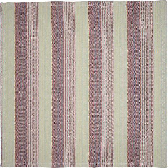 Foresti Napkin 22"x23" 100% Cotton, Vat-Dyed, w/ Color Stripes