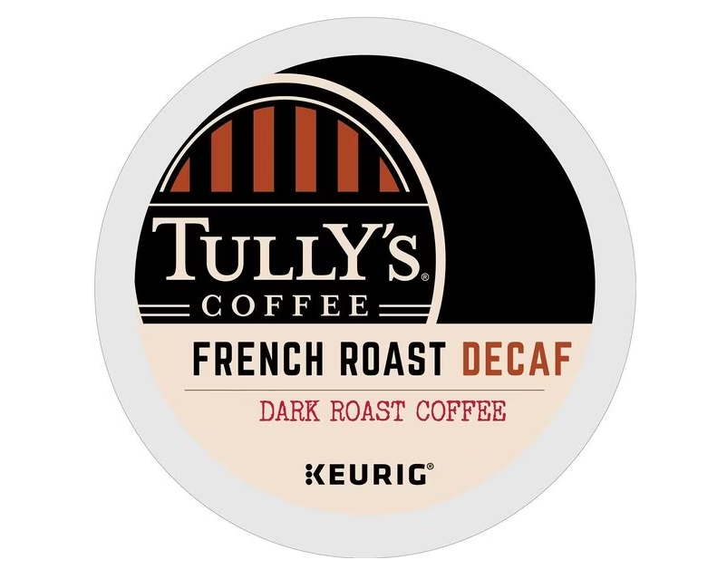 Tully's® Coffee French Roast Decaf Dark Roast Kosher De-Caffeinated K-Cups
