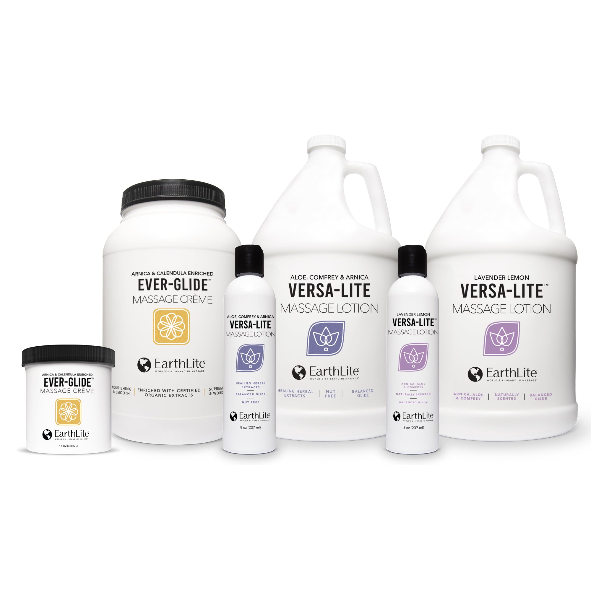 Earthlite Versa-Lite Massage Lotion 8 oz (Scented & Unscented)