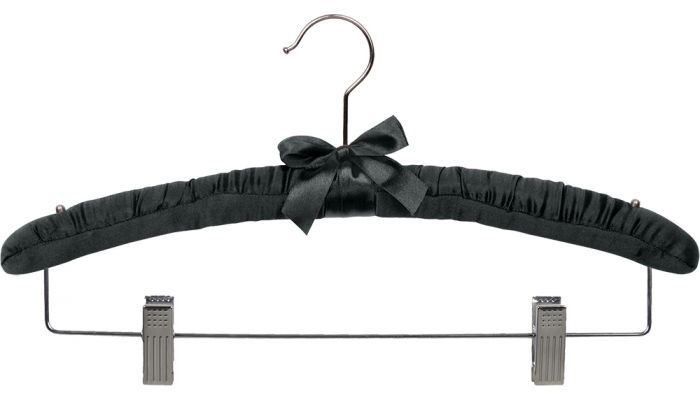 Black Padded Satin