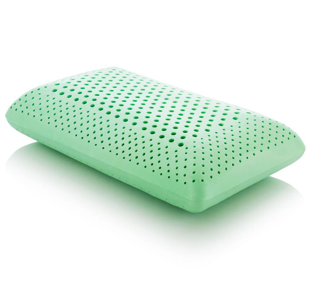 Peppermint Aromatherapy Memory Foam Pillow, 6" Loft, Green