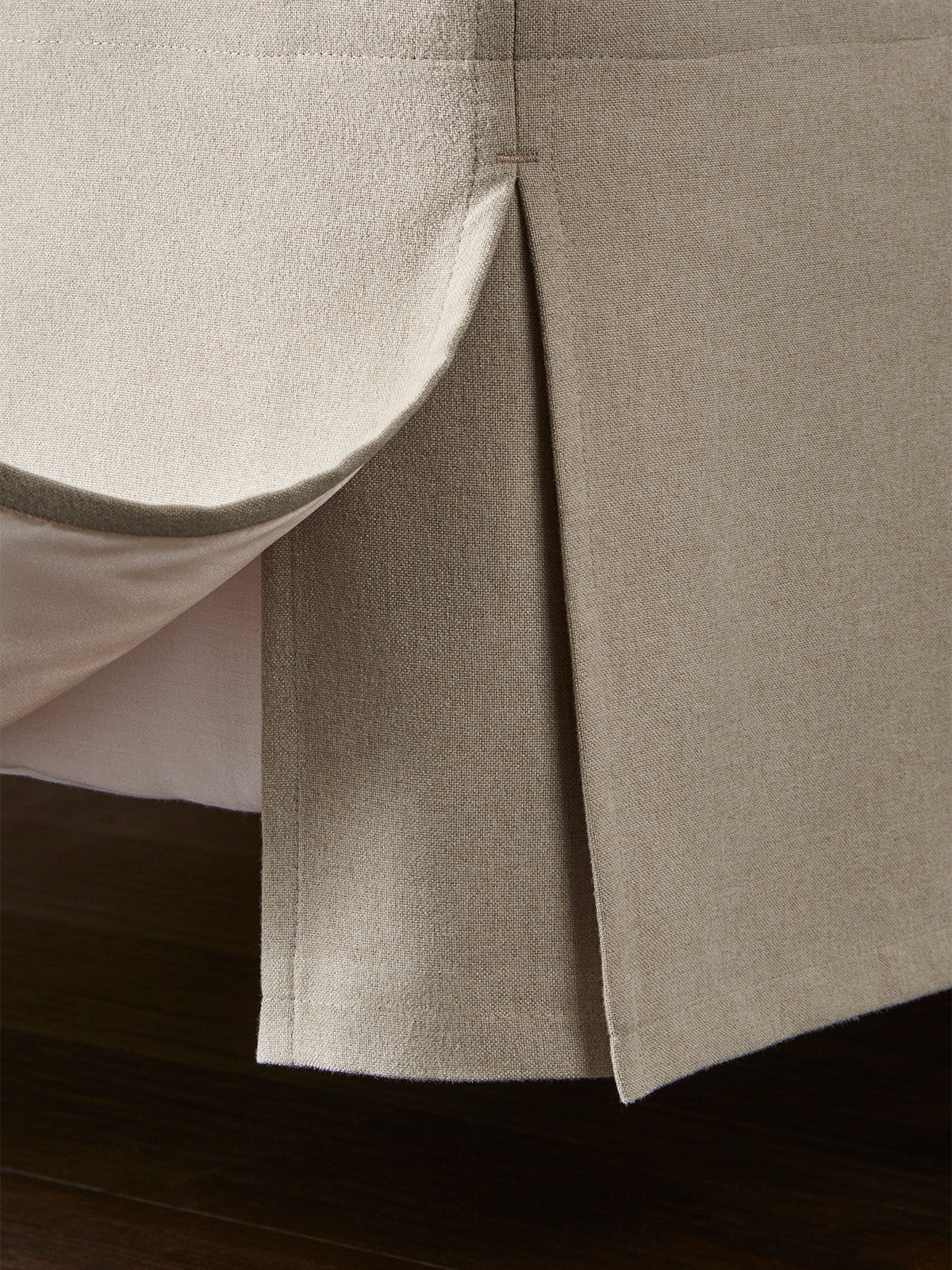 Open Pleat Bed Skirt with Velcro