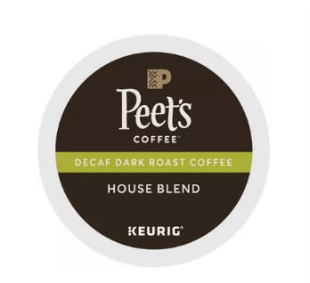 Peet's Coffee® Decaf House Blend Dark Roast Kosher De-Caffeinated K-Cups