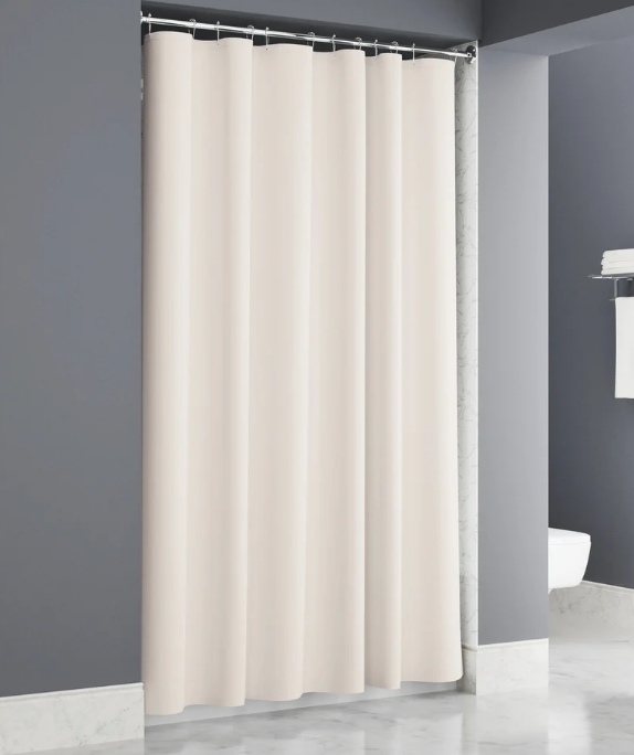 Plainweave Regular Curtain 72x72 Beige Sewn Buttonhole