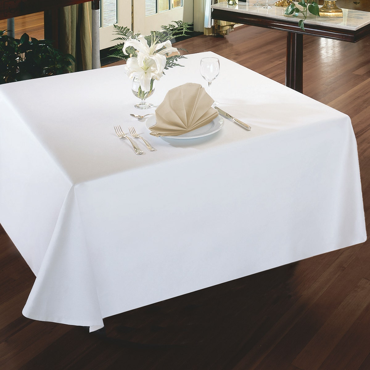 Plain Satin Tablecloth 100% ELS Cotton
