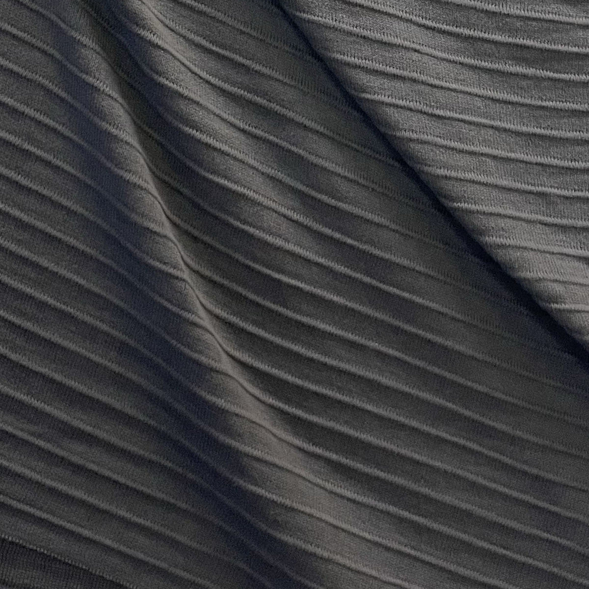 Rib Knit Throw Blanket, Charcoal